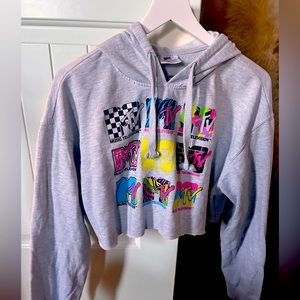 Long sleeved crop top hoodie